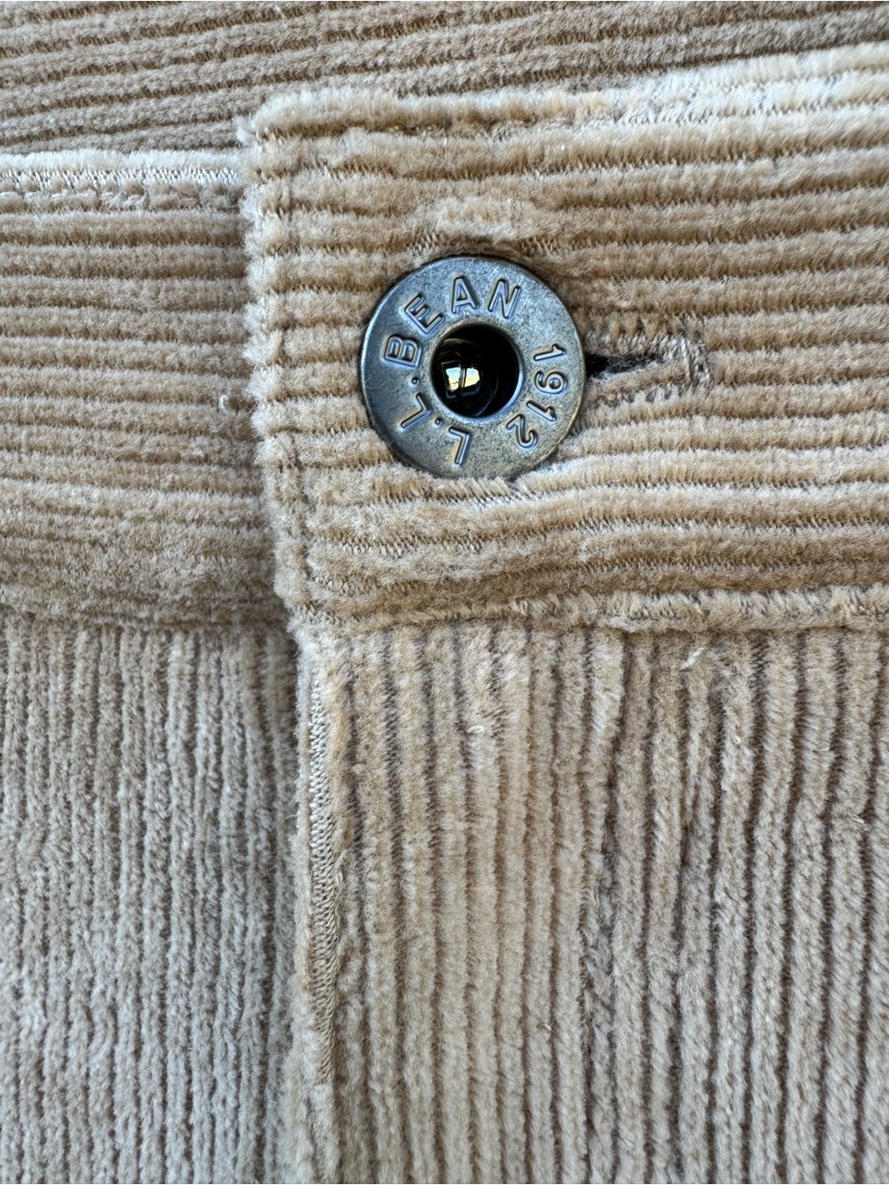 L.L. Bean Women's Bootcut Corduroy Jeans in Tan 10 Long Cottagecore Neutral - Picture 2 of 13